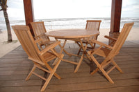 Thumbnail for Anderson Teak Bahama Classic Folding Armchair 5-Pieces Dining Set