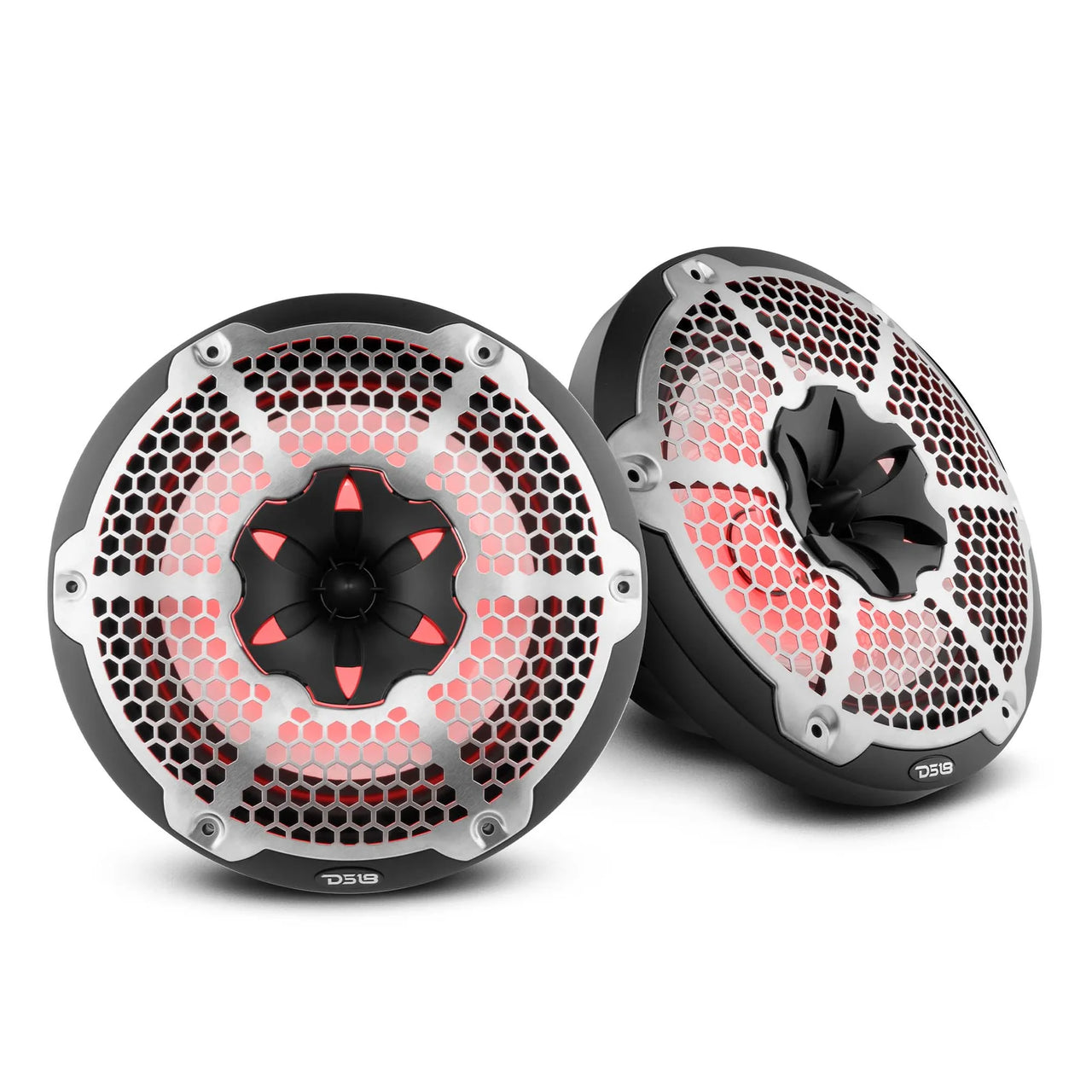 DS18 HYDRO 10" 2-Way Speakers w/ Bullet Tweeter & RGB LED Lights