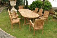 Thumbnail for Anderson Teak Sahara Stackable 9-Piece Oval Dining Set