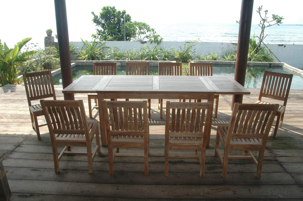 Anderson Teak Bahama Rialto 11-Pieces Rectangular Dining Set