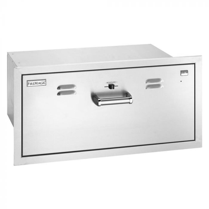 Fire Magic Premium Flush 30-Inch Built-In 110V Electric Stainless Steel Warming Drawer