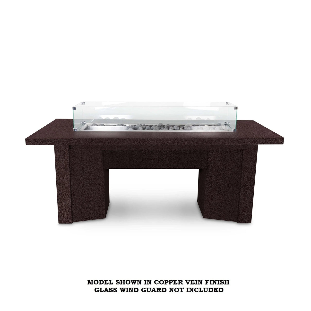 The Outdoor Plus 48" Alameda Linear Powder Coated Rectangle Fire Table