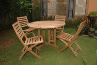 Thumbnail for Anderson Teak Andrew Butterfly Folding 5-Pieces Dining Set