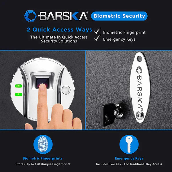 BARSKA Biometric Rifle Safe with Fingerprint Lock