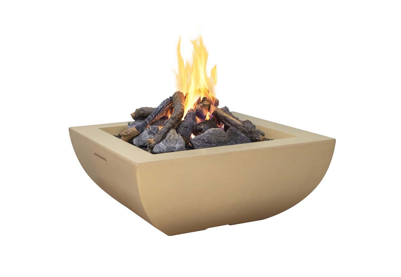 American Fyre Designs Bordeaux Square Gas Fire Bowl - 36"