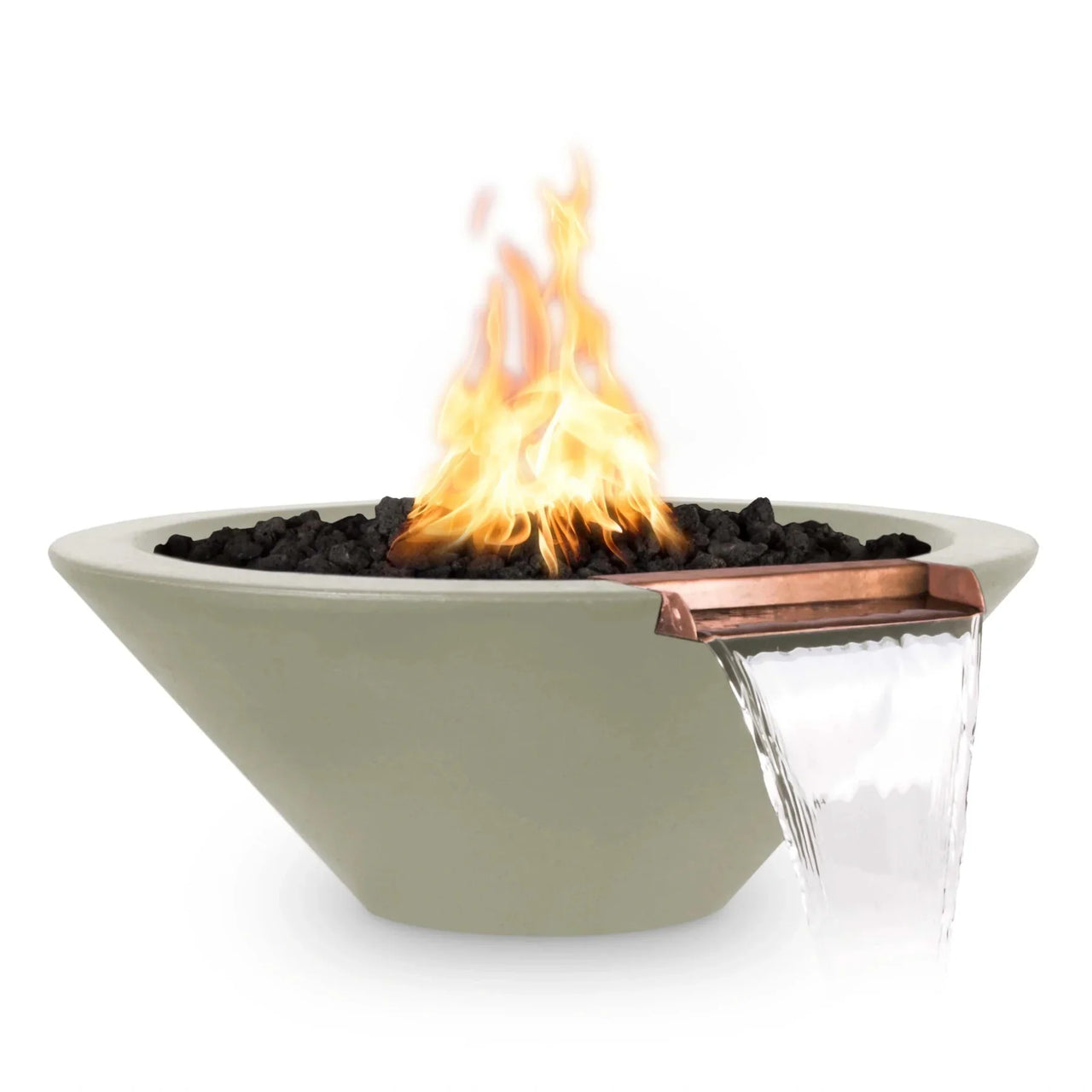 The Outdoor Plus 31" Cazo GFRC Round Fire and Water Bowl