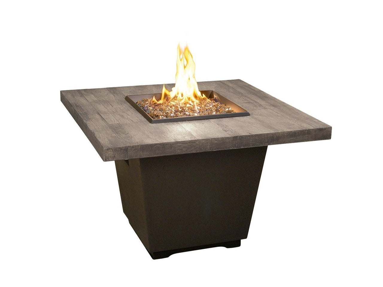 American Fyre Designs Cosmopolitan Square Reclaimed Wood Fire Table - 36"
