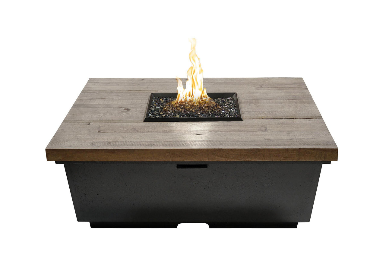 American Fyre Designs Contempo Reclaimed Wood Fire Pit Table - Square