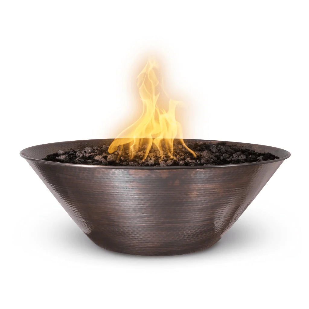 The Outdoor Plus 31" Remi Hammered Copper Round Fire Bowl