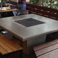 Thumbnail for American Fyre Designs Cosmopolitan Square Concrete Dining Fire Table - 60