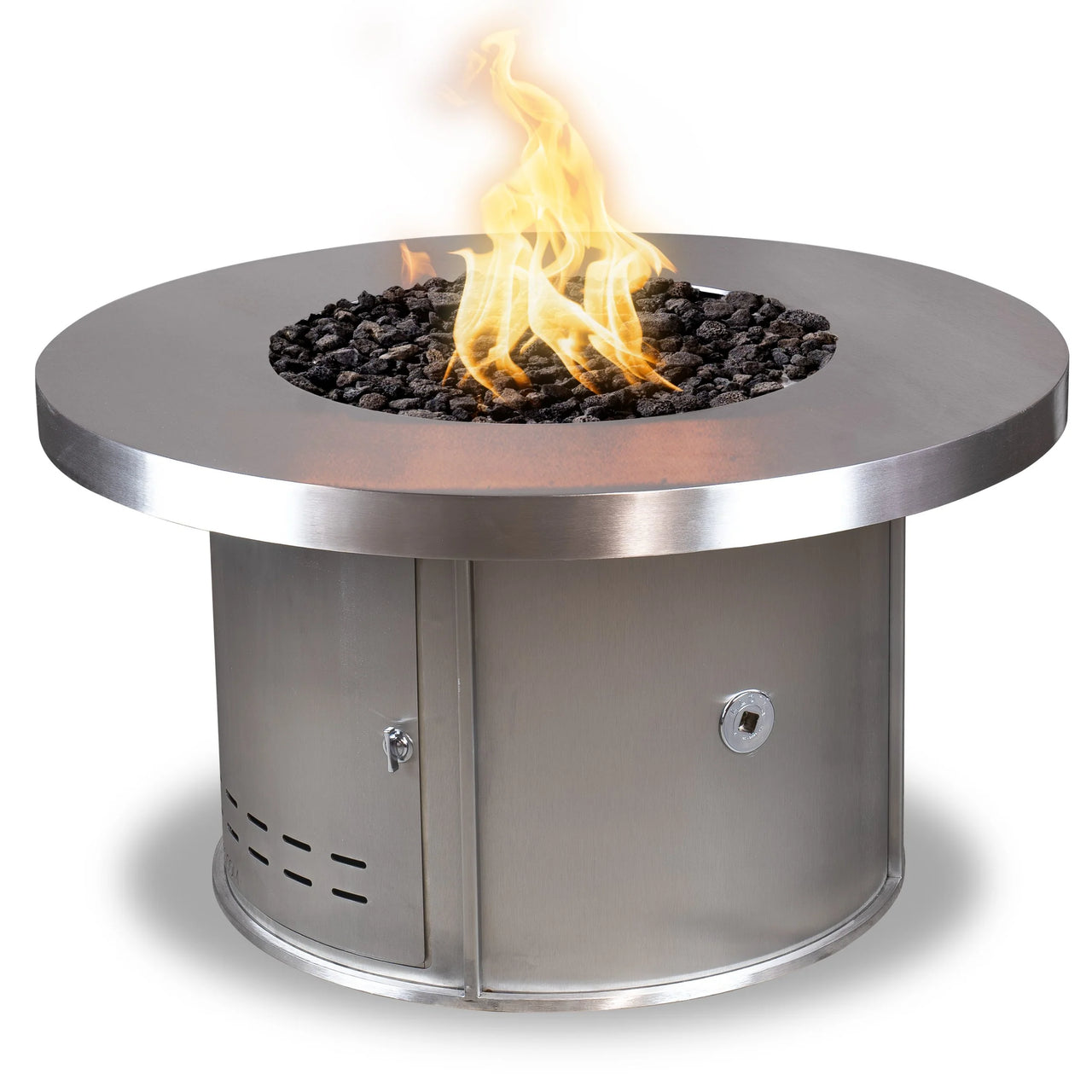 The Outdoor Plus 36" Round Mabel Stainless Steel Fire Table